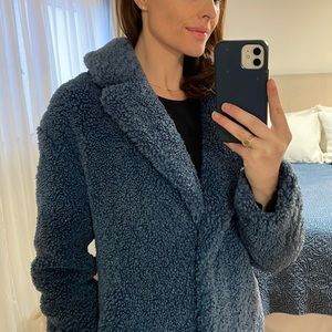 Blue Max Mara look alike teddy bear coat